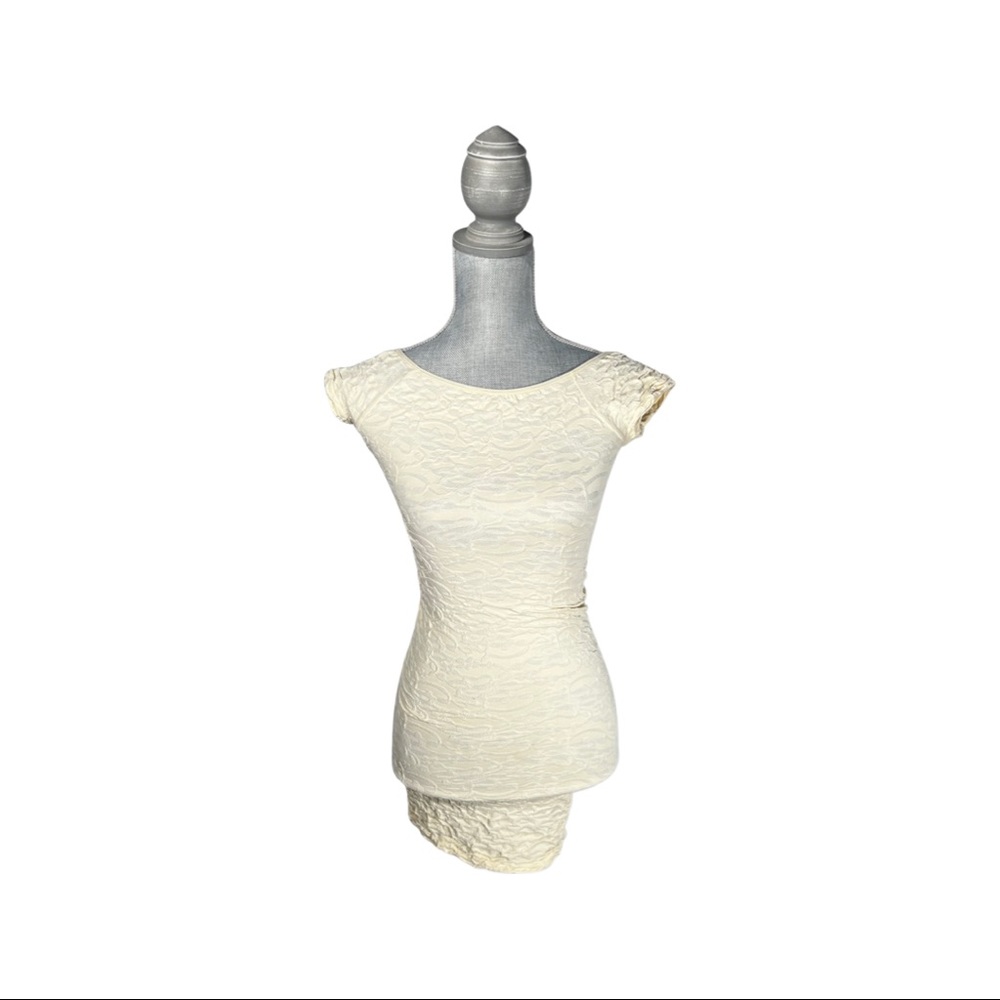 Cream body con dress